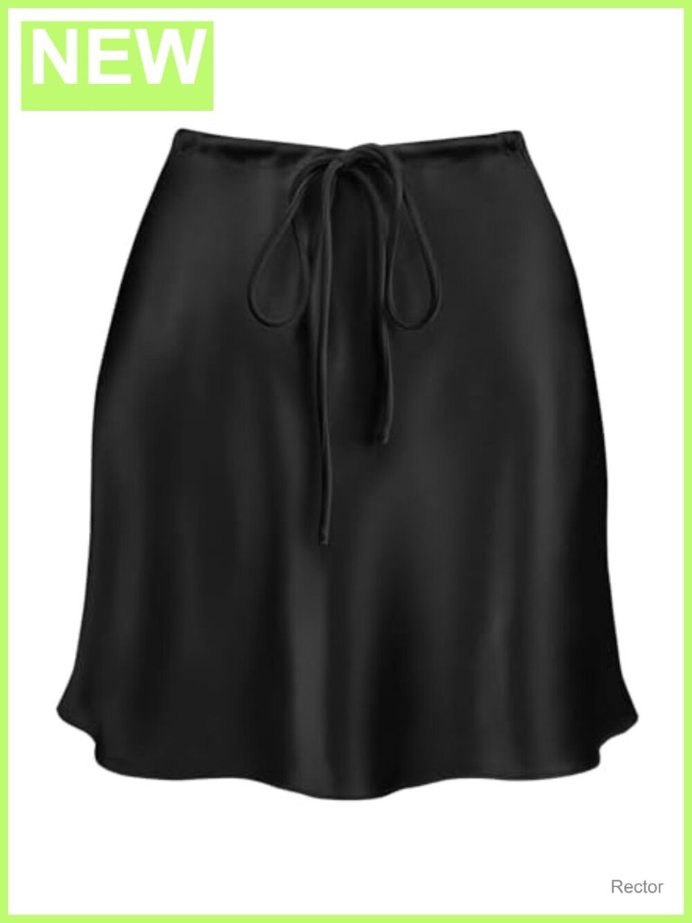 Women's Drawstring Satin Mini Skirt High Waisted A-Line Short Skirt